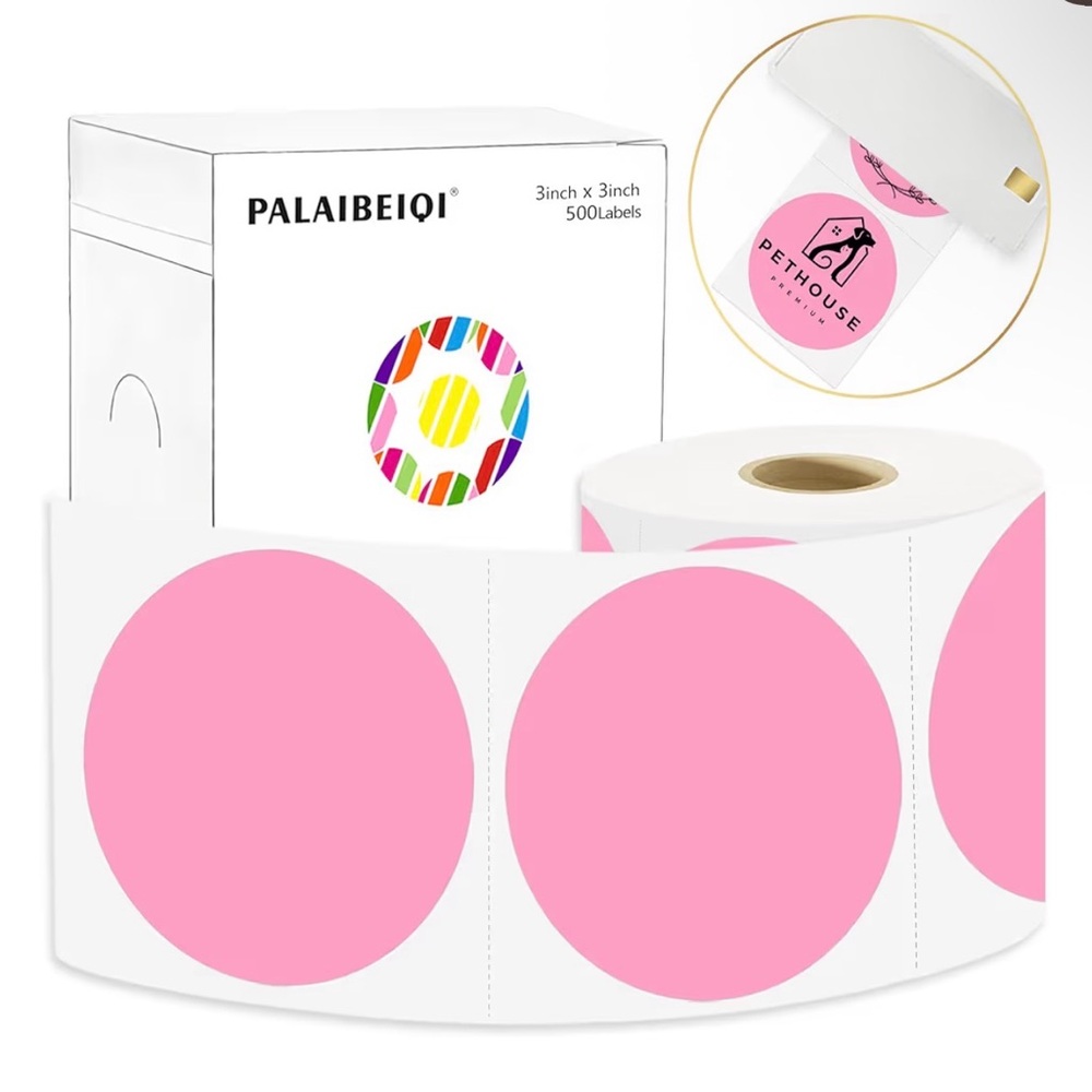 3 inch set of 100 Custom Various Colors stickers